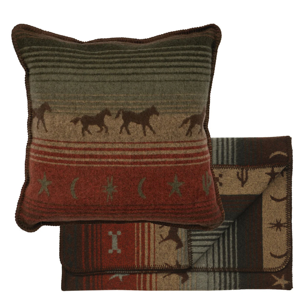 Galloping Trails Scarf & Pillow Set | Your Western Decor