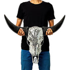 Clear Glass Mosaic Steer Skull - Your Western Decor