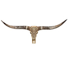 Mandala Carved Longhorn Skull Golden - Your Western Decor