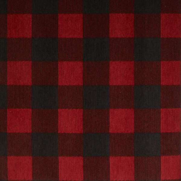 Red and black buffalo plaid fabric sample - Your Western Decor