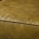 detail of olive green leather sofa seat