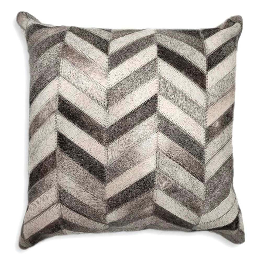 Your Western Decor Chevron Patch Cowhide Pillow Cover - Thumbnail 2