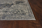 Destressed Grey Patterned Bentley Rug corner detail - Your Western Decor