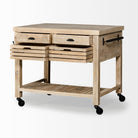 Modern Farmhouse Rolling Kitchen Island Or Bar Cart - Your Western Decor