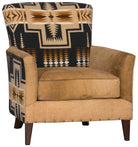 Pendleton Harding fabric and leather arm chair
