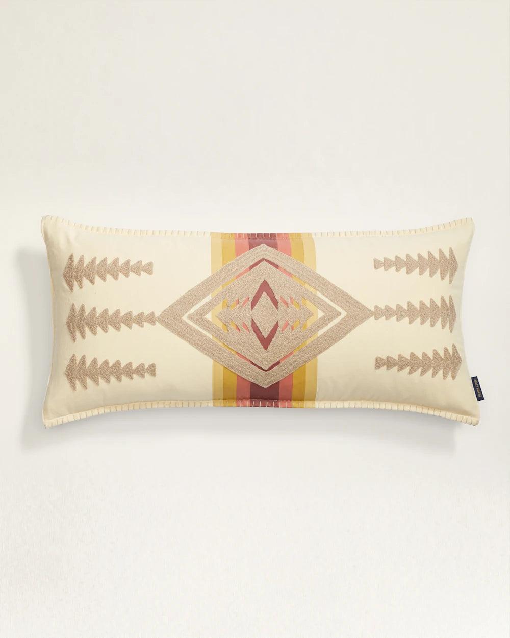 Harding Embroidered Oblong Pillow - Pendleton Design - Zipper Closure - Your Western Decor