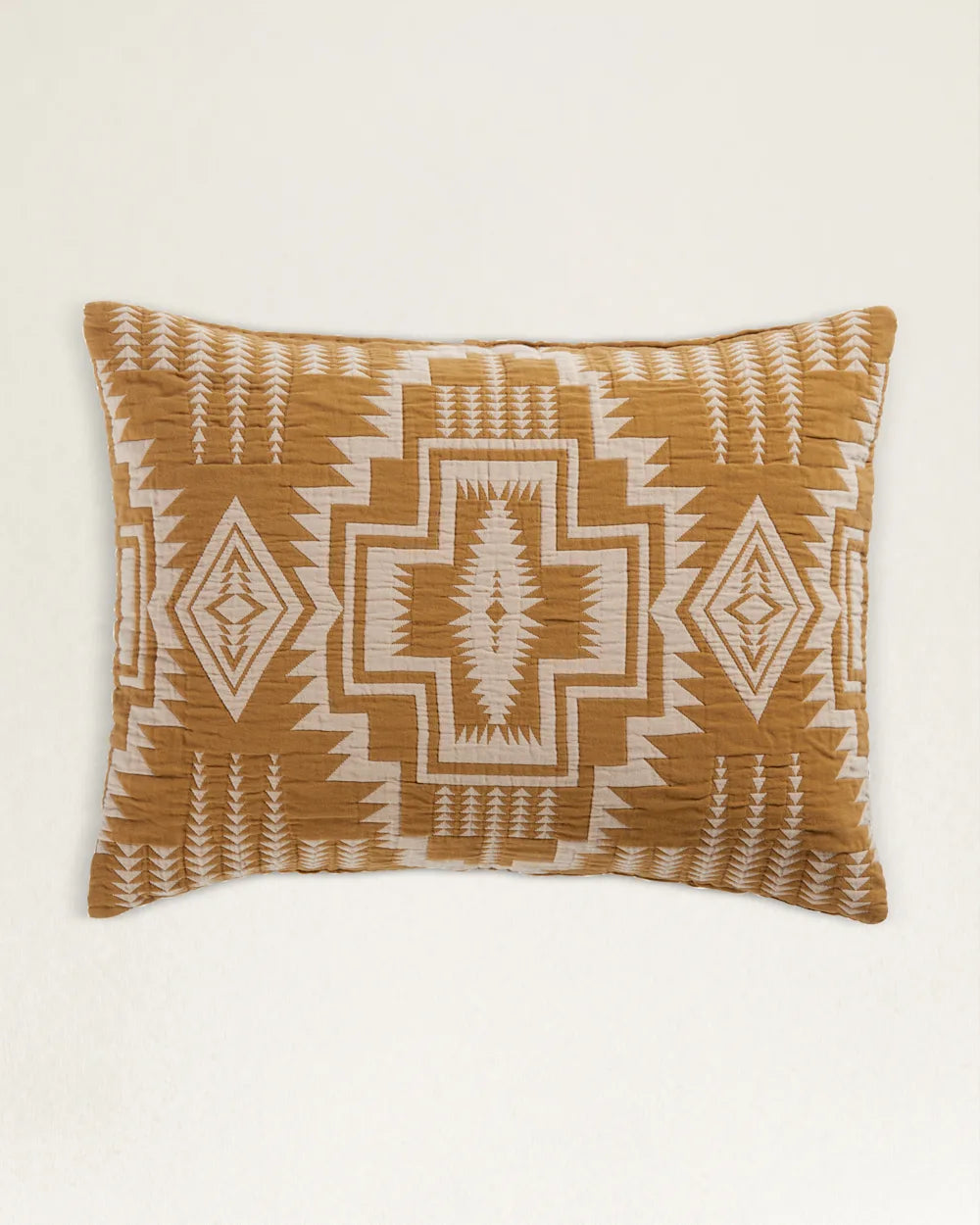 Harding Star Matelasse Sham - Mustard Yellow & White - Pendleton Harding Pattern - Your Western Decor