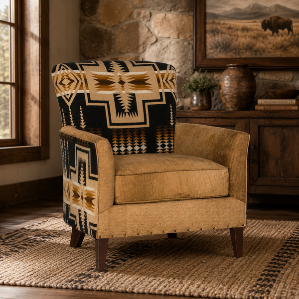 Harding Baxter Arm Chair | Pendleton Harding Fabric Western Accent