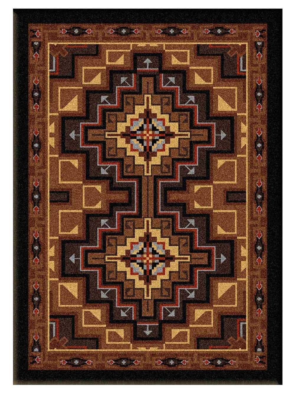 Modern Southwestern High Rez Earth Area Rug made in the USA - Your Western Decor