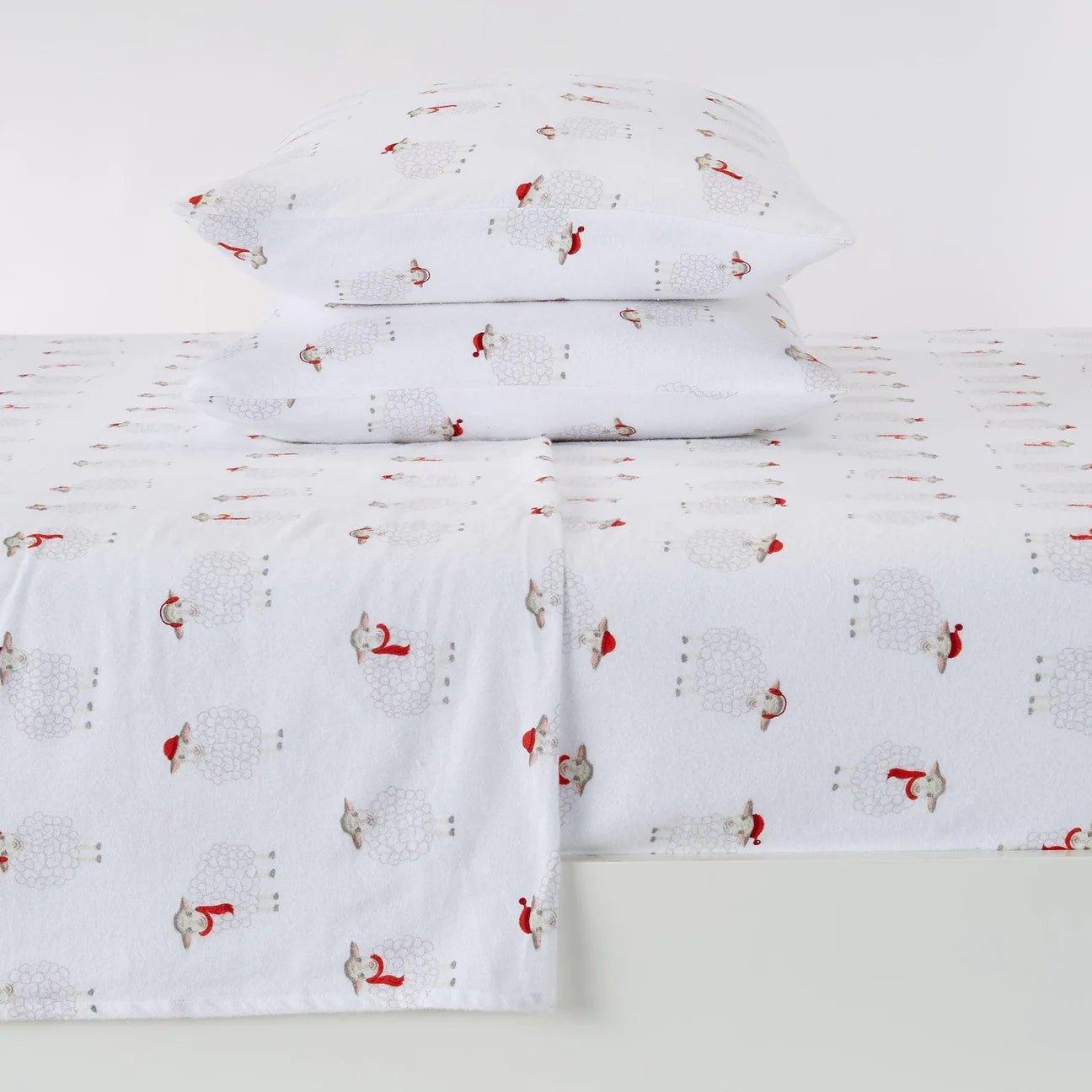 Holiday Sheep Cotton Sheets - Your Western Decor