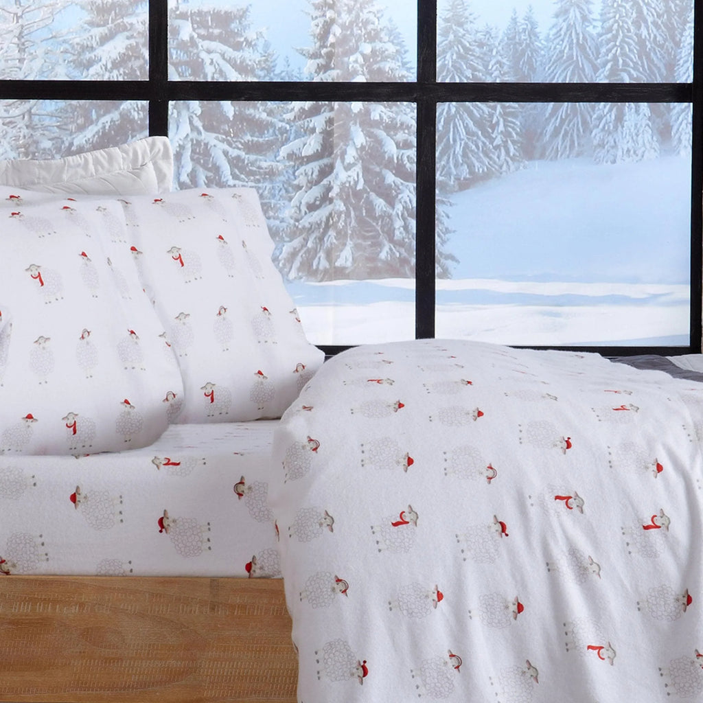 Holiday Sheep Cotton Sheets - Your Western Decor