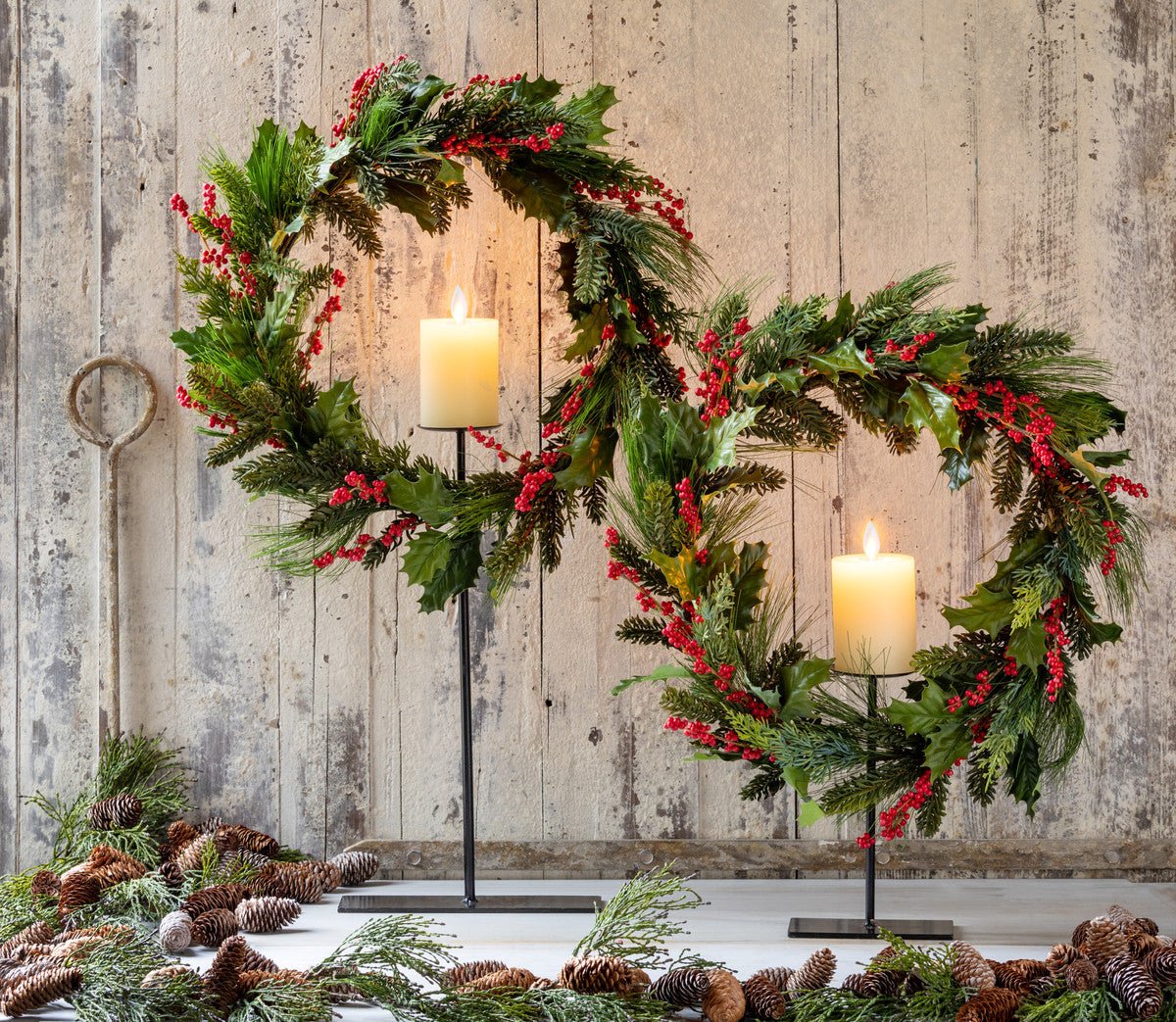 Holly & Pine Standing Wreath - Your Western Decor