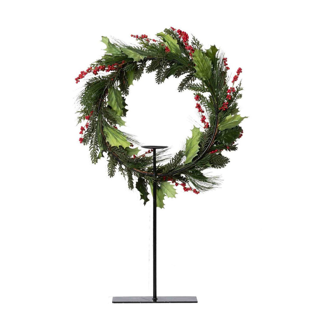 Holly & Pine Standing Wreath - Your Western Decor