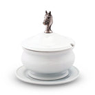 Horse Head Porcelain Lidded Bowl - Your Western Decor