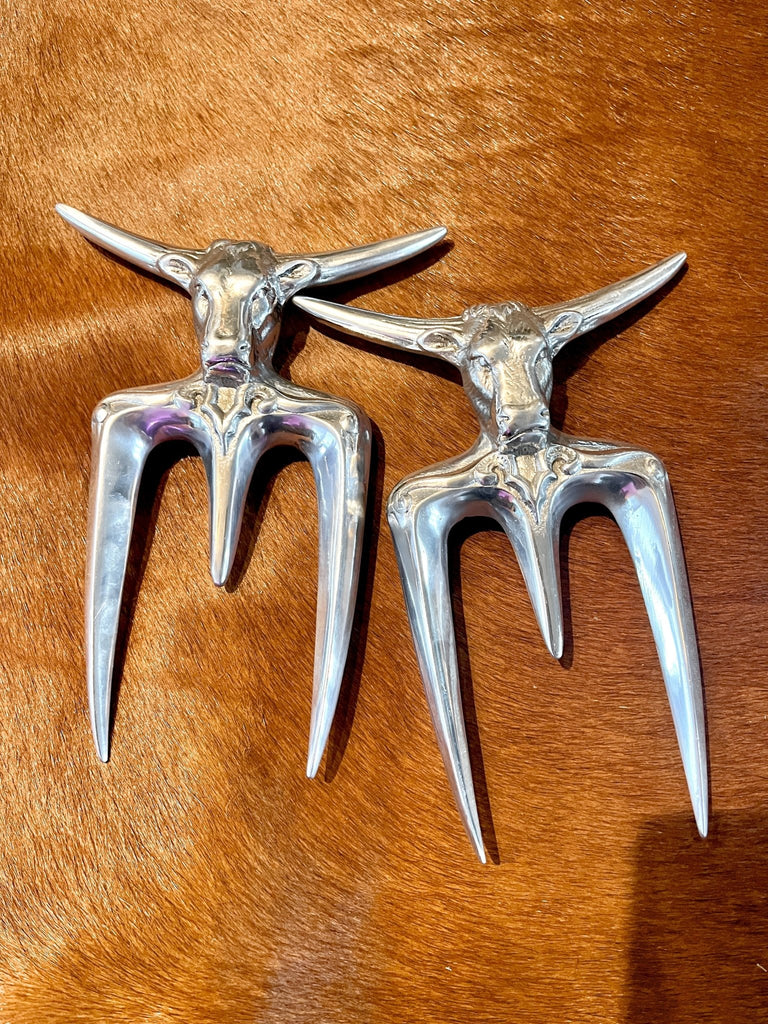 Aluminum Longhorn Carving Forks - Your Western Decor