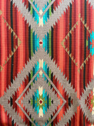 100% Cotton Geometric Southwestern Upholstery Fabric made in Spain - Your Western Decor