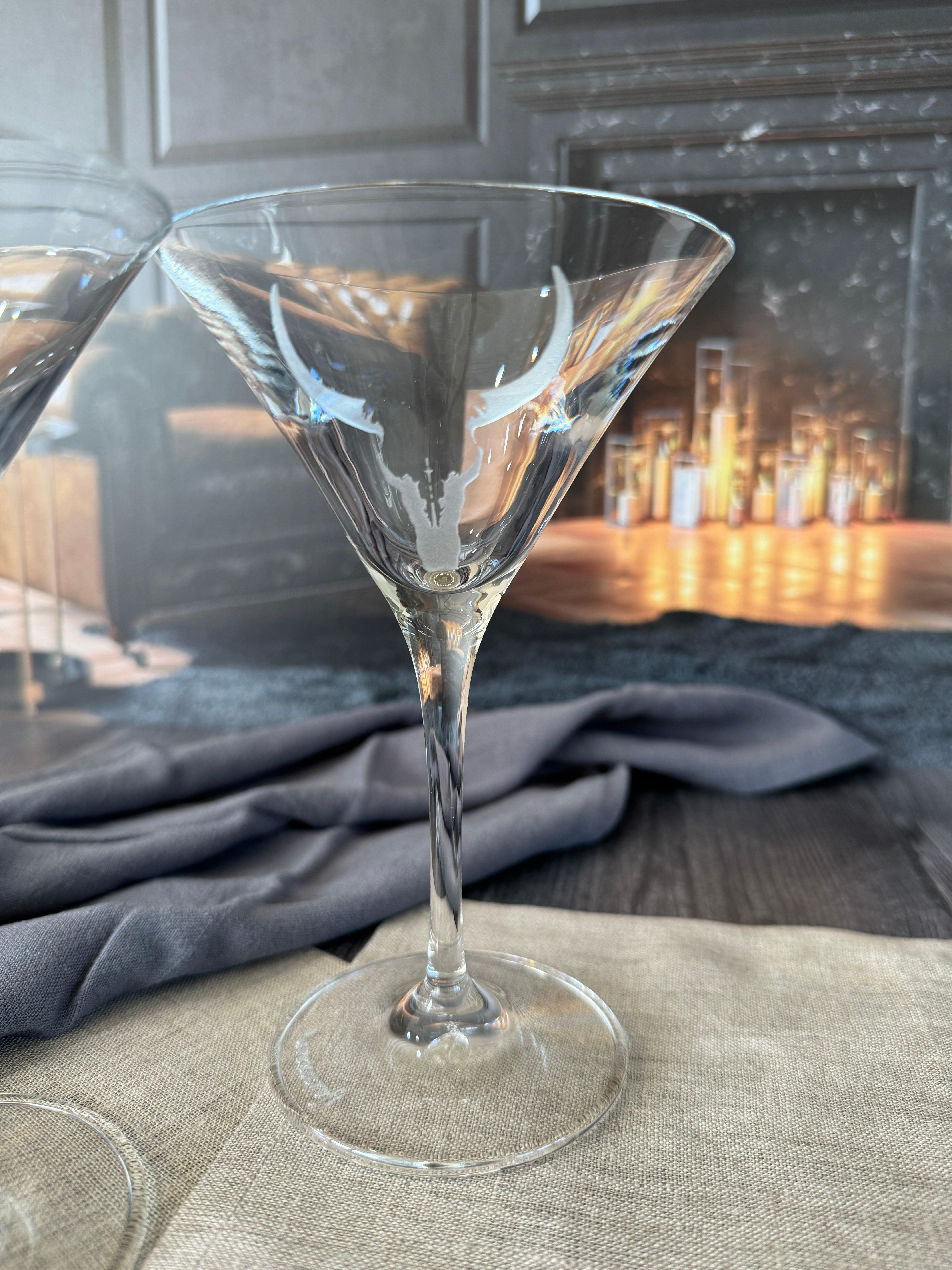 Ravenscroft Crystal Martini Glass- Longhorn - Your Western Decor