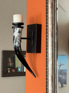 Taurine Steer Horn Candle Wall Sconce - Your Western Decor