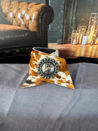 Best of the West Cowhide Western Napkin Rings with western conchos - Your Western Decor