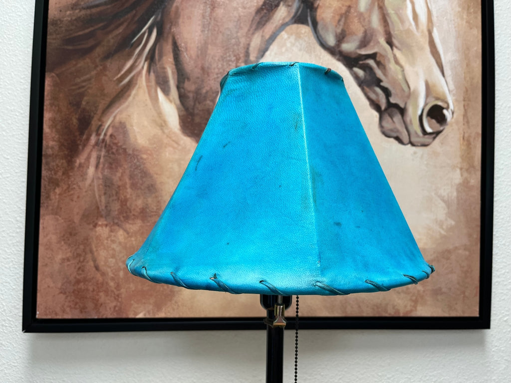 Turquoise rawhide lamp shade - Your Western Decor