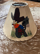 "Amigos" Hand Painted Precious Moments Rawhide Lamp Shade - Hand Painted children's lamp shade - Your Western Decor l