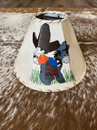 "Amigos" Hand Painted Precious Moments Rawhide Lamp Shade - Hand Painted children's lamp shade - Your Western Decor l