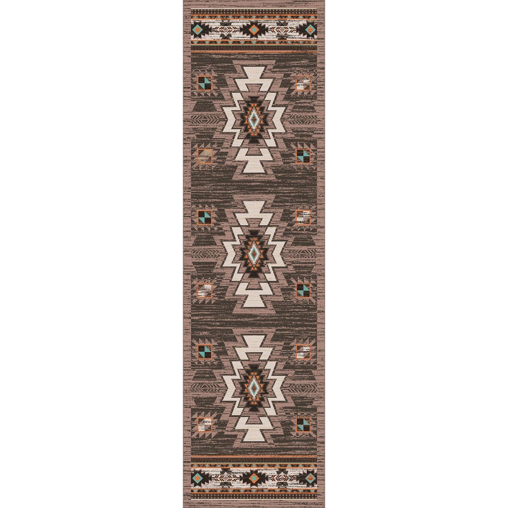 Ilhicamina Aztec Pattern Floor Runner - American made rugs - Your Western Decor