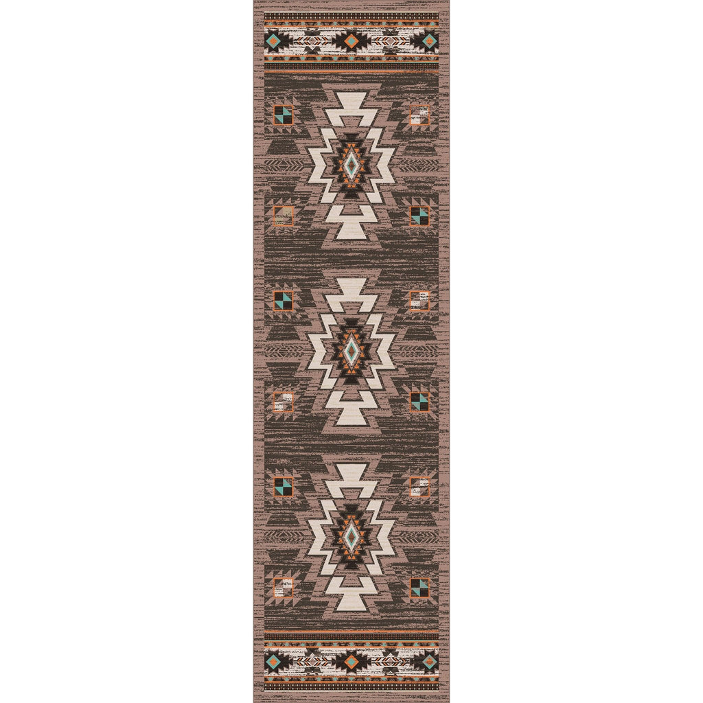 Ilhicamina Aztec Pattern Floor Runner made in the USA - Your Western Decor
