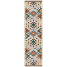 American made Southwestern Interlaced Horizon Floor Runner Rug with geometric patterns - Your Western Decor