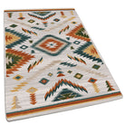 American made Southwestern Interlaced Horizon Area Rug with geometric patterns - Your Western Decor