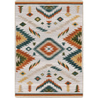American made Southwestern Interlaced Horizon 5x8 Area Rug with geometric patterns - Your Western Decor