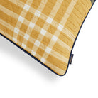 Joshua Tree Euro Sham - Plaid Stripes - Ochre Yellow, Blue, Red & Orange - Your Western Decor