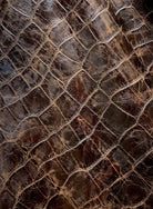 Large scale croc embossed upholstery leather 