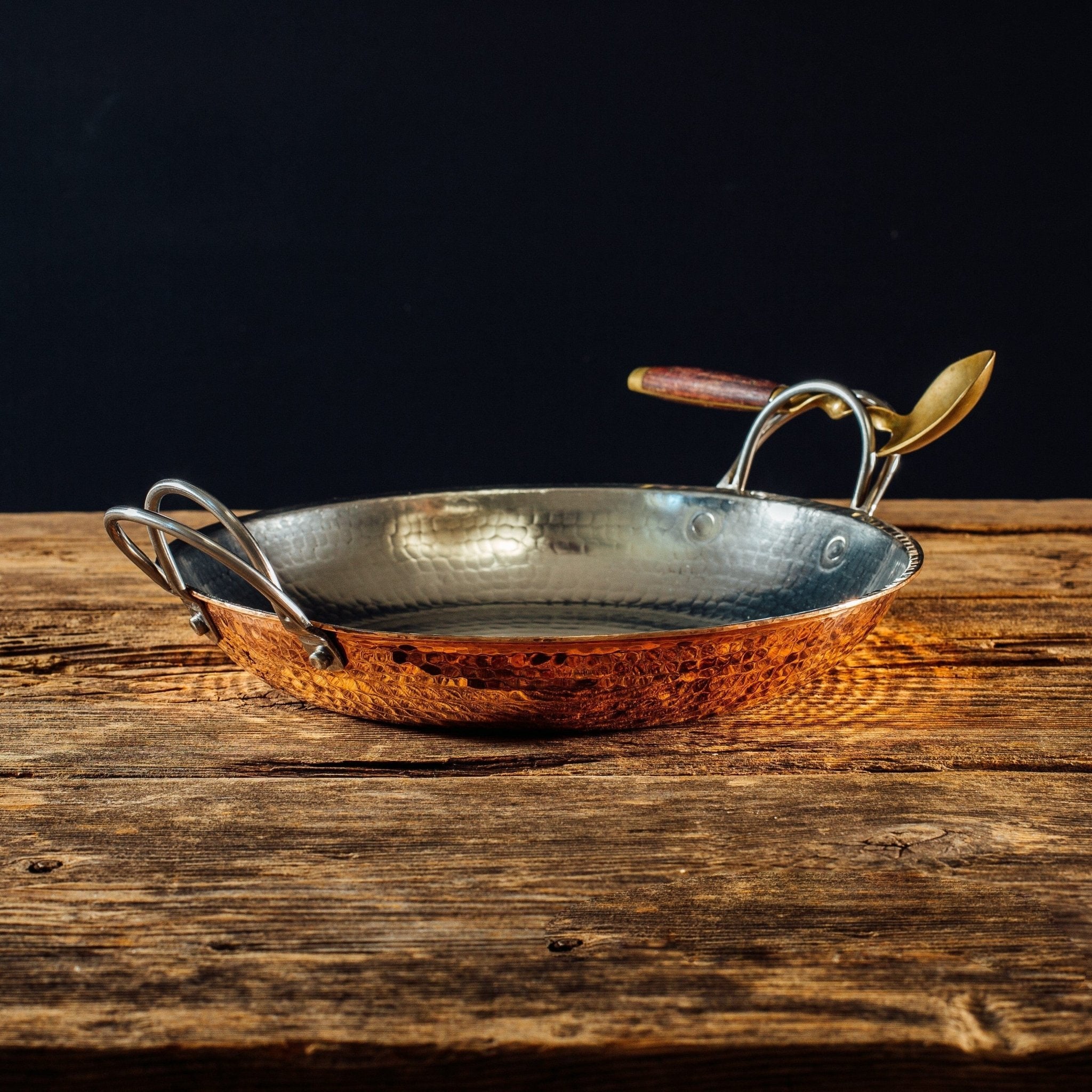 10" hammered copper paella skillet - Your Western Decor