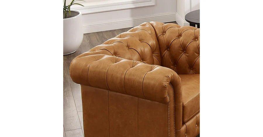 Kingston Tufted Leather Chair - Your Western Decor