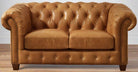 Kingston Tufted Leather Loveseat - Your Western Decor