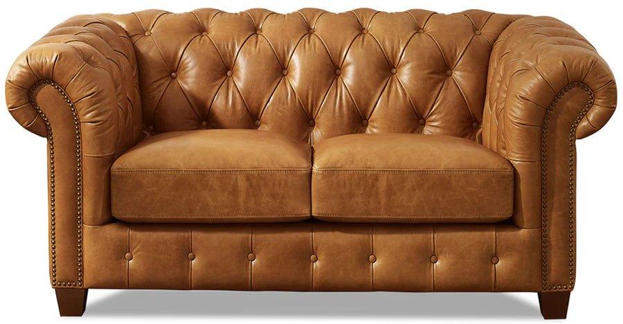 Kingston Leather Tufted Loveseat - Your Western Decor