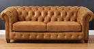 Kingston Tufted Leather Sofa - Your Western Decor