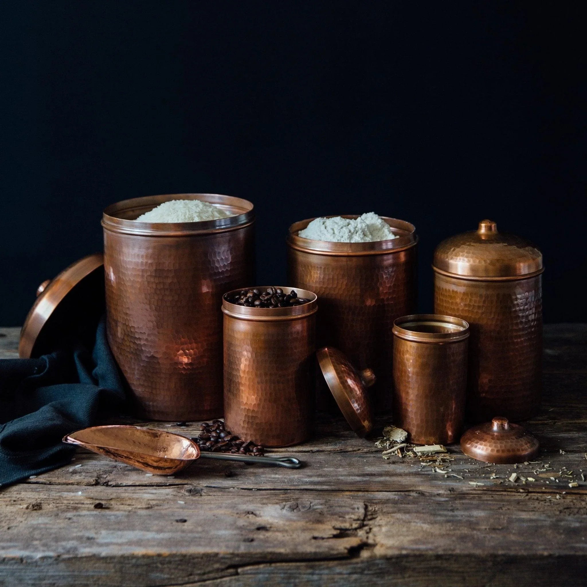 Copper Kitchen Canisters Individual Sizes | Copper Canister – Your