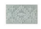 Kiva Sky Gray Bath Rug - 100% cotton - Geometric Design aqua color - Your Western Decor