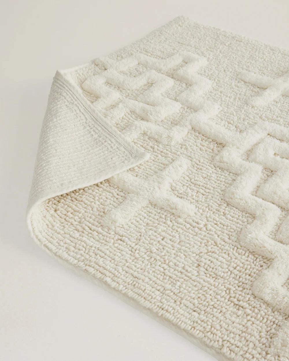 Kiva Ivory Bath Rug - 100% Cotton - Latex backing - Your Western Decor