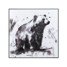 Kodiak Canvas Painting - Black, Grey & White hues - Bear painting - textured - Black frame - Your Western Decor