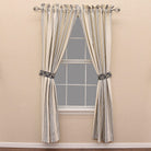 Prescott white and navy striped curtains - Your Western Decor