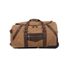 Waxed canvas and leather roll-on duffle bag made in the USA - Your Western Decor