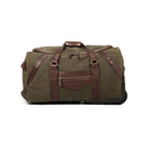 Waxed canvas and leather roll-on duffle bag made in the USA - Your Western Decor