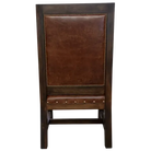 Back view of brown leather dining chair - Your Western Decor