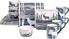 16-pc Lone Oak Lodge Rustic Dinnerware Set - Your Western Decor