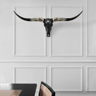 Mosaic Black Mirror Longhorn Skull - Your Western Decor