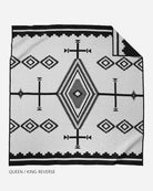 Los Ojos Black and White Pendleton King Blanket made in Oregon Woolen Mill - Your Western Decor