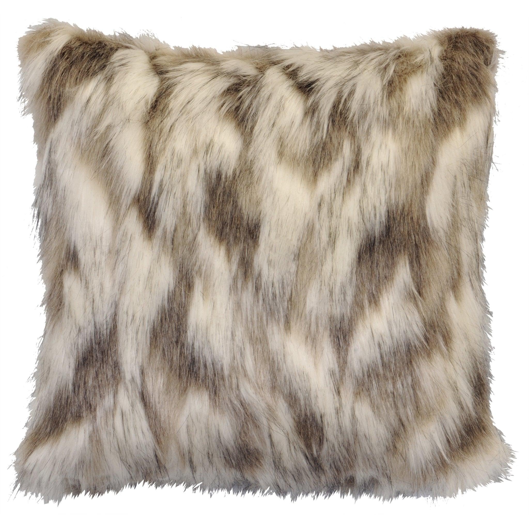 Luxury Faux Tibetan Fox Fur Euro Sham made in the USA - Your Western Decor`